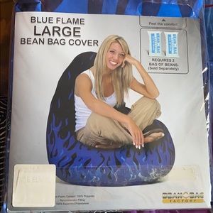 *Brand New* Blue Flame Bean Bag Cover
